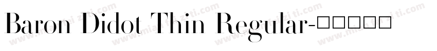 Baron Didot Thin Regular字体转换